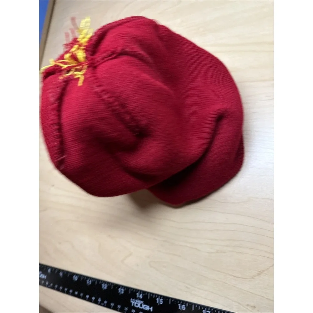 USC Trojans Fight On Knit Beanie Pom Hat Red White Yellow